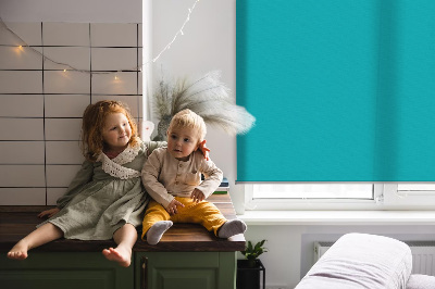 Fabric roller blind Turquoise
