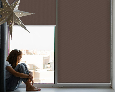 Roller blind for large window Brown