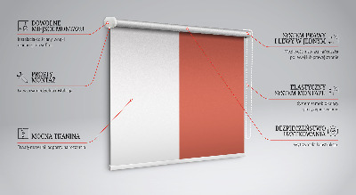 Roller blind for large window Red