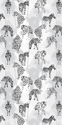 Fabric roller blind Gray animals