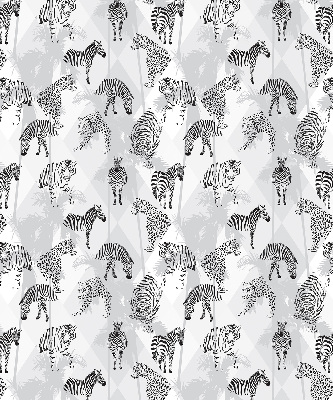 Fabric roller blind Gray animals