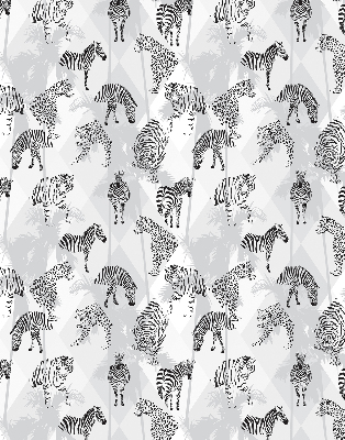 Fabric roller blind Gray animals