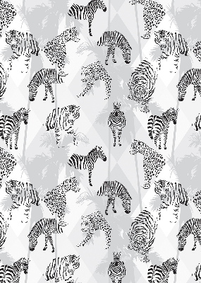 Fabric roller blind Gray animals