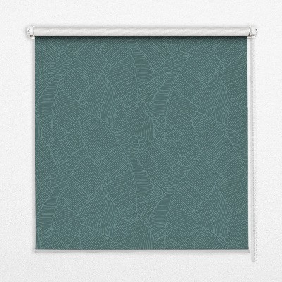 Modern roller blind Green palm leaves