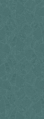 Modern roller blind with green palm leaves pattern