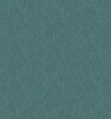 Modern roller blind with green palm leaves pattern
