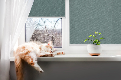 Modern roller blind Green palm leaves