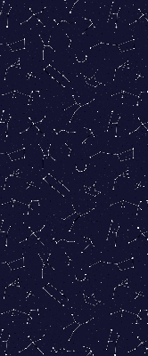 Roller blind for large window Constellation of stars