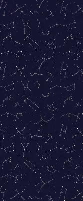 Roller blind for large windows with a constellation of stars pattern