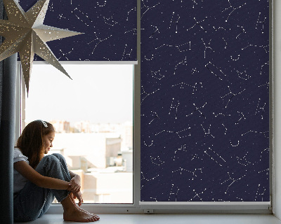 Roller blind for large window Constellation of stars