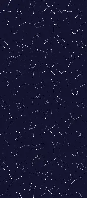 Roller blind for large windows with a constellation of stars pattern