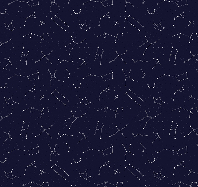 Roller blind for large window Constellation of stars