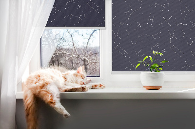 Roller blind for large window Constellation of stars