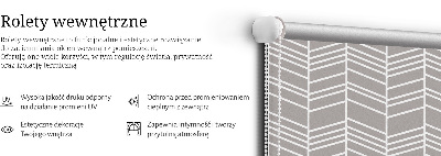Fabric roller blind white firs pattern