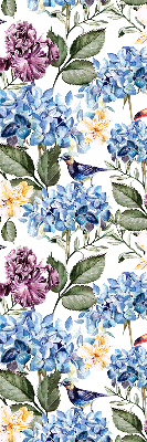 Modern roller blind Toucans and flowers
