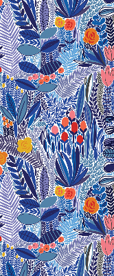 Roller blind for large window Colorful plants