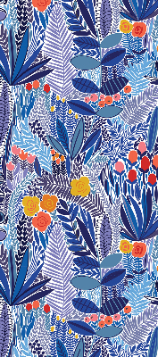 Roller blind for large window Colorful plants