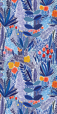 Roller blind for large window Colorful plants