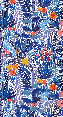 Roller blind for large window Colorful plants