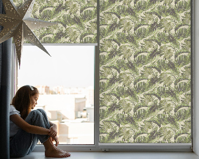 Fabric roller blind Flower leaves