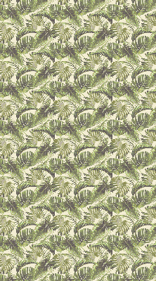 Fabric roller blind with a flower leaves pattern
