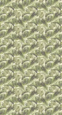 Fabric roller blind with a flower leaves pattern