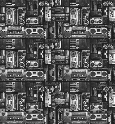 Modern roller blind Radio speakers