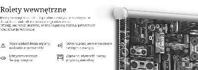 Modern roller blind Radio speakers