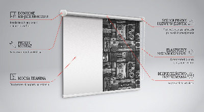 Modern roller blind Radio speakers