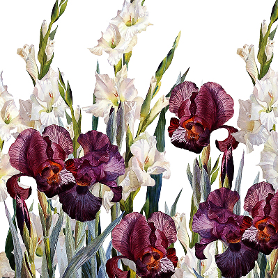 Roller blind for large window Little flowers