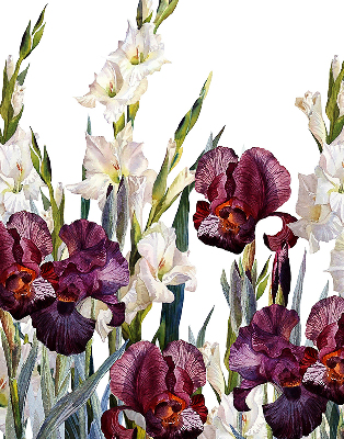 Roller blind for large window Little flowers