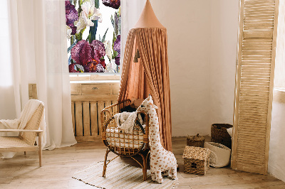 Roller blind for large window Little flowers