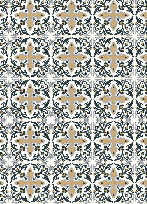 Fabric roller blind Moroccan tile