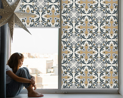 Fabric roller blind Moroccan tile