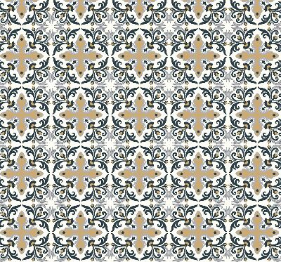Fabric roller blind Moroccan tile