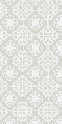Roller blind with a Moroccan tile pattern