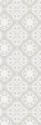Roller blind with a Moroccan tile pattern