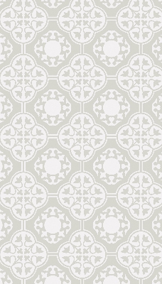 Roller blind with a Moroccan tile pattern