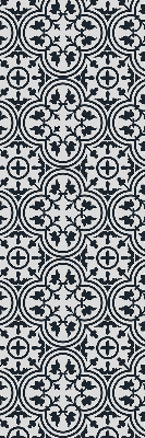 Fabric roller blind with Portuguese tile pattern