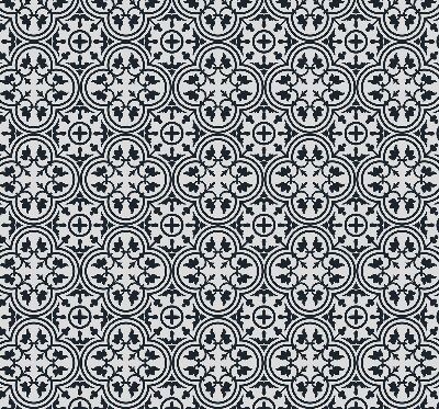 Fabric roller blind with Portuguese tile pattern