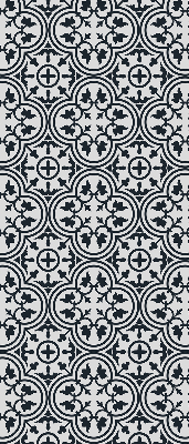 Fabric roller blind with Portuguese tile pattern