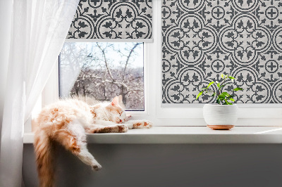 Fabric roller blind Portuguese tile