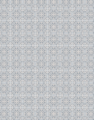 Roller blind for large window Portuguese tile