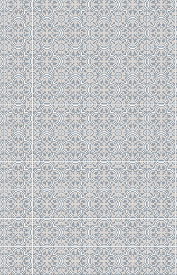 Roller blind for large window Portuguese tile