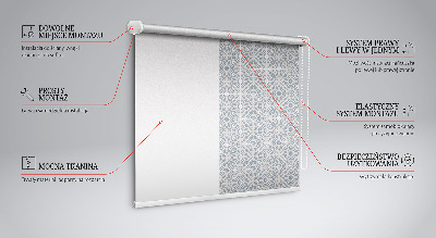 Roller blind for large window Portuguese tile