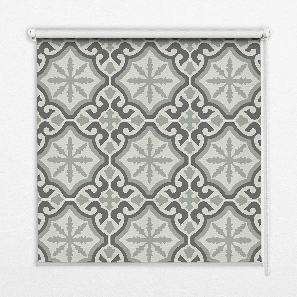 Fabric roller blind Moroccan tile