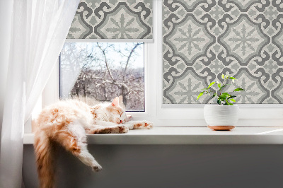 Fabric roller blind Moroccan tile
