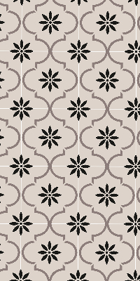 Modern roller blind Moroccan flower-shaped tile
