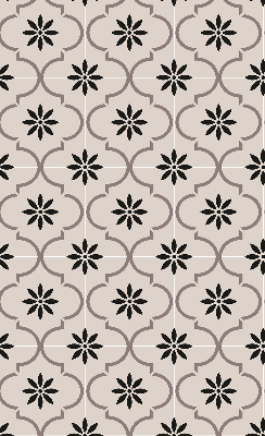 Modern roller blind Moroccan flower-shaped tile
