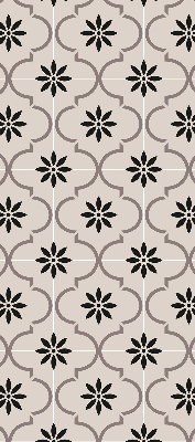 Modern roller blind Moroccan flower-shaped tile